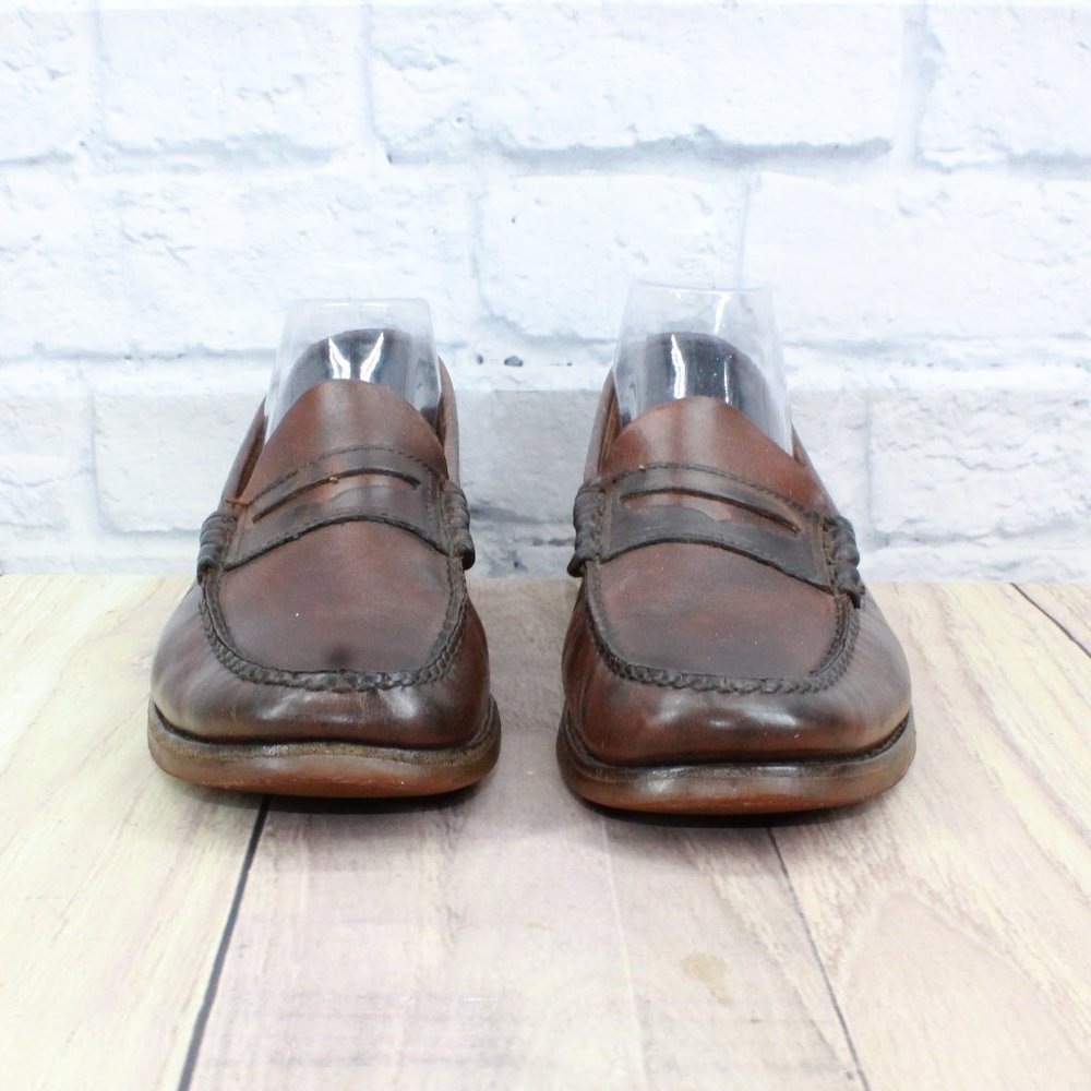 TIMBERLAND Brown Leather Round Toe Slip On Penny Loafer Shoes Size 10 M - Picture 4 of 9